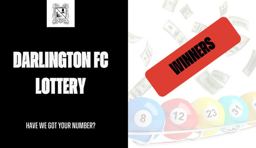 Darlington FC Lottery Weekend winner