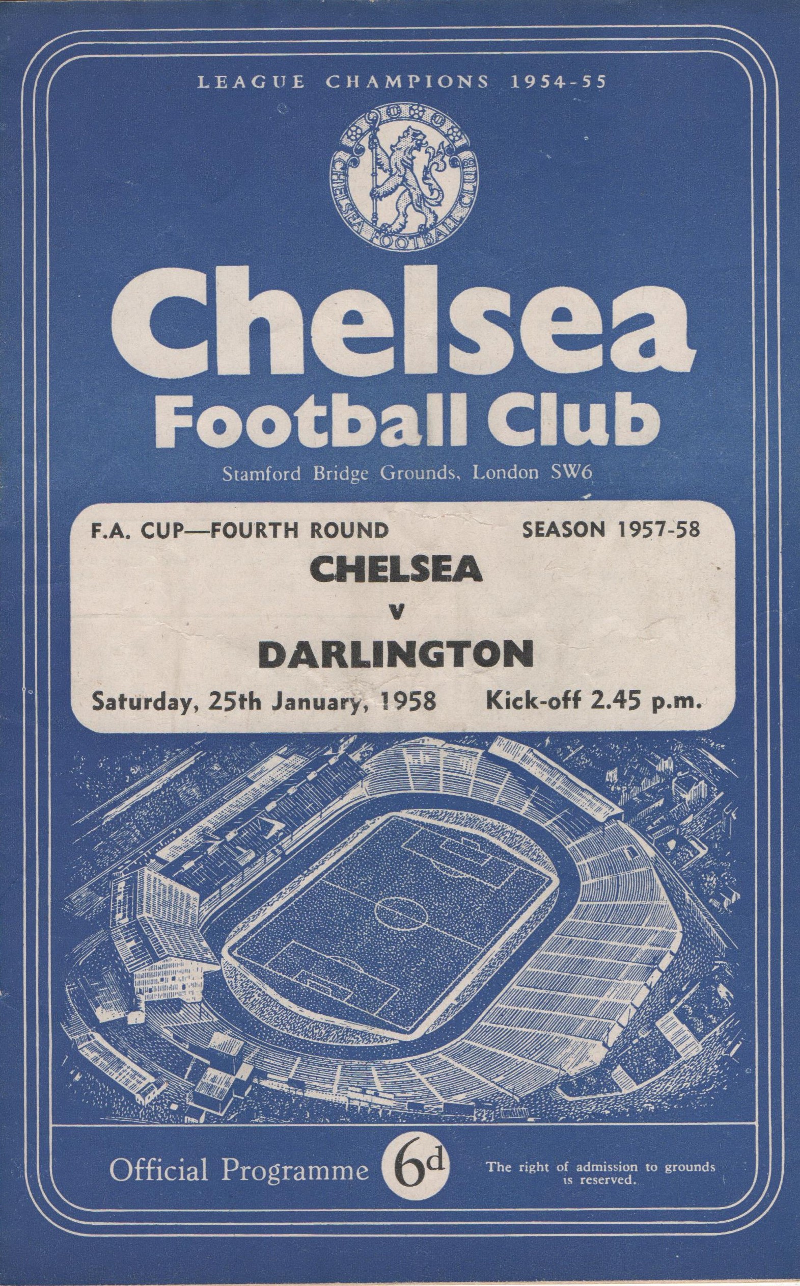 Memory Match - Chelsea 1958 - Darlington Football Club1571 x 2523